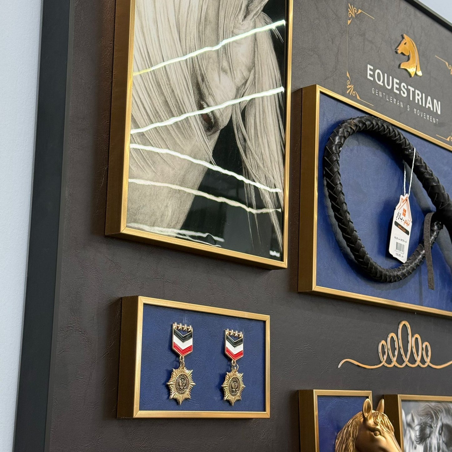 Elegant 3D Horse Wall Decor – Textured Artistic Panel