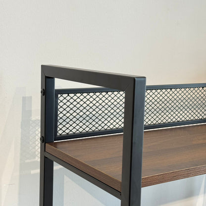 Modern 4 & 5 Tier Storage Shelf with Metal Frame & Wooden Shelves