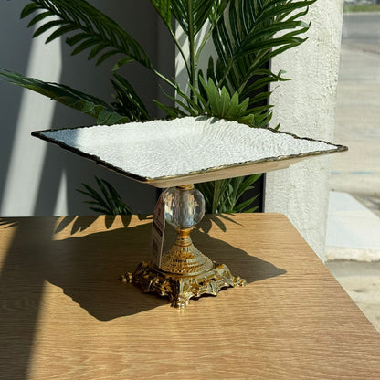 Elegant Luxury Serving Plates with Pedestal Base