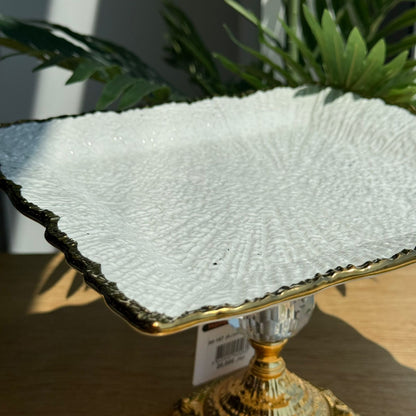 Elegant Luxury Serving Plates with Pedestal Base