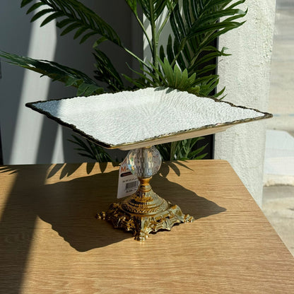 Elegant Luxury Serving Plates with Pedestal Base