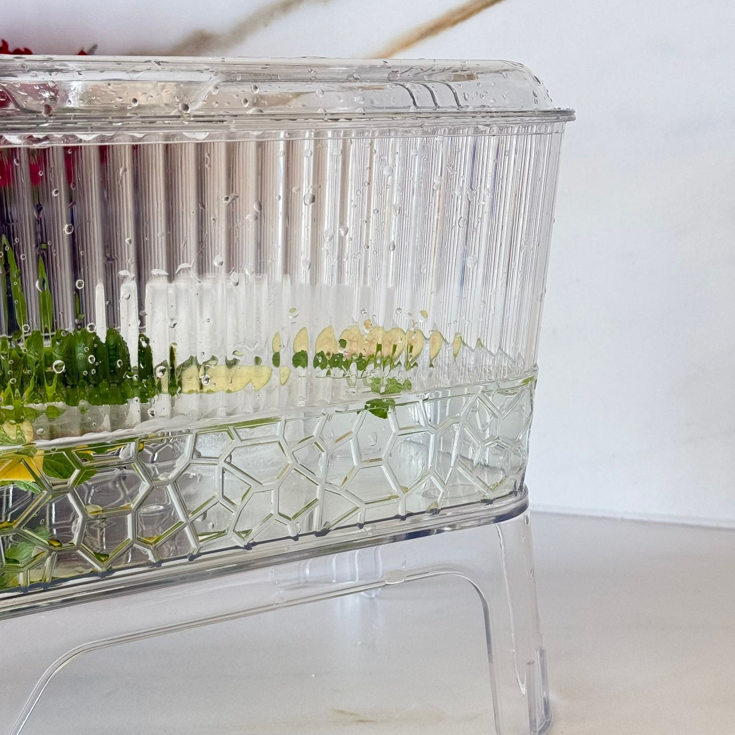Modern Acrylic Beverage Dispenser with Stand & Tap