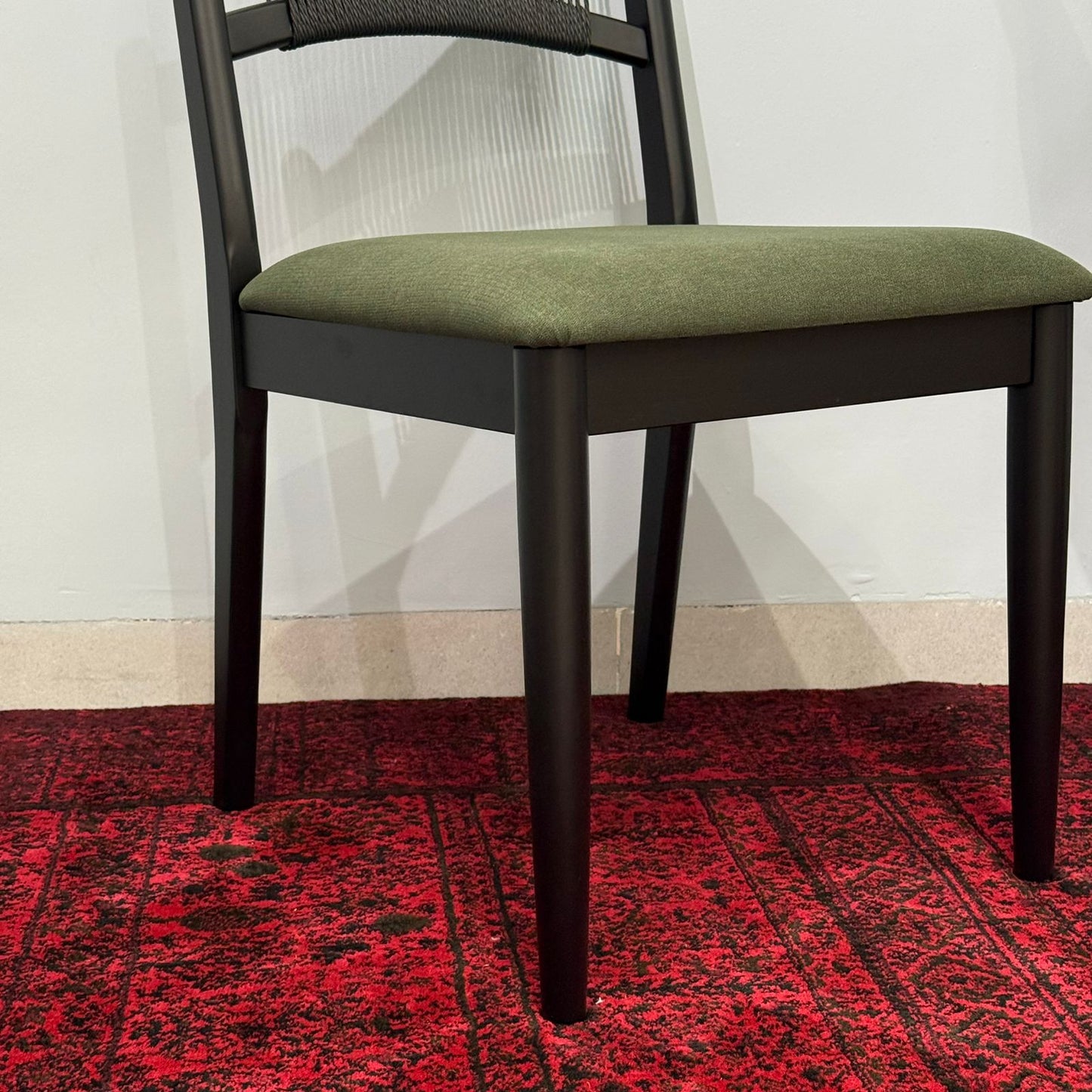JUNE ROPE- Modern Wooden Dining Chair with Cushioned Seat