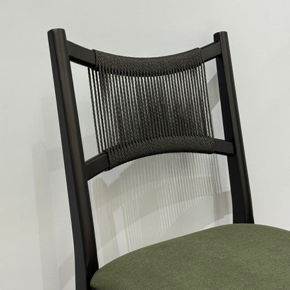 JUNE ROPE- Modern Wooden Dining Chair with Cushioned Seat