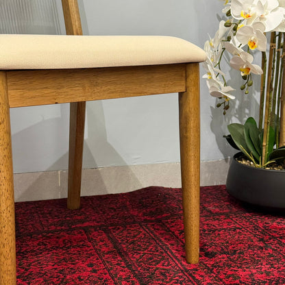 JUNE ROPE- Modern Wooden Dining Chair with Cushioned Seat
