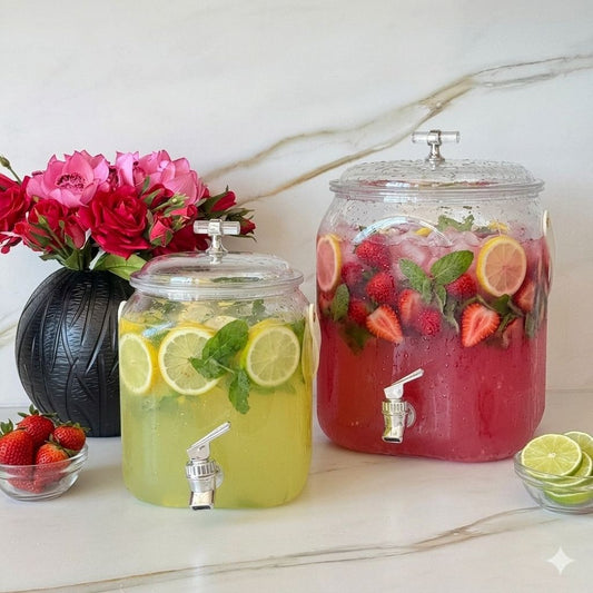 Modern Acrylic Beverage Dispenser - Set of 2