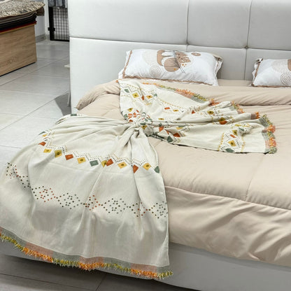 Modern Abstract Throw Blanket for Bed, Sofa & Floor Seating
