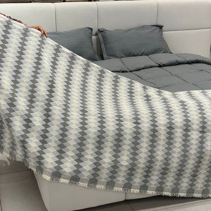 Modern Abstract Throw Blanket for Bed, Sofa & Floor Seating