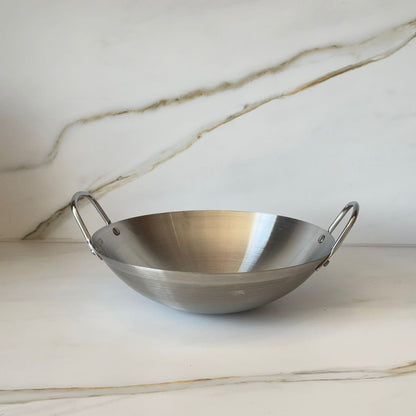 Vintage Deep Cooking Wok Pan with Dual Handles - 2 Sizes
