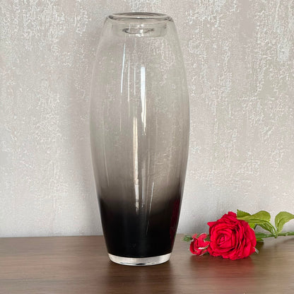Elegant Two-Tone Decorative Glass Vase