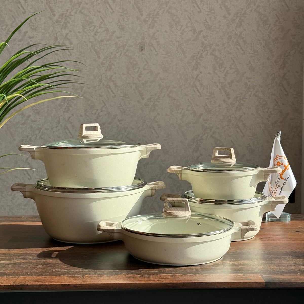 BORCINE Non-Stick Granite Cookware Set- 5PCS