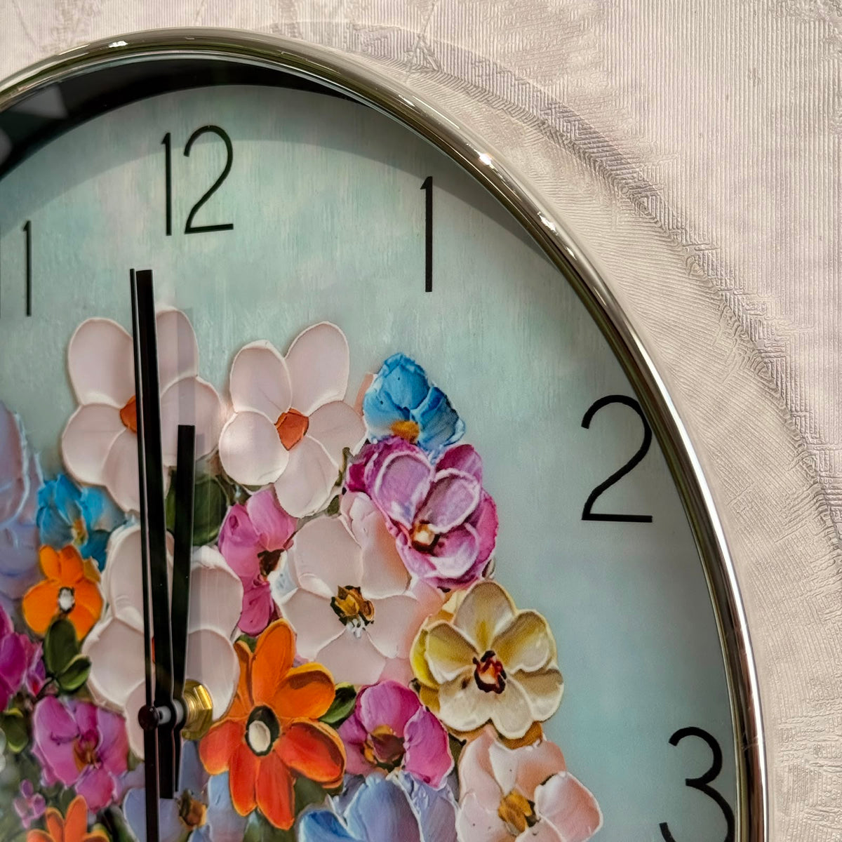 Luxury Floral Wall Clock