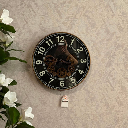 Vintage Industrial Gear Wall Clock