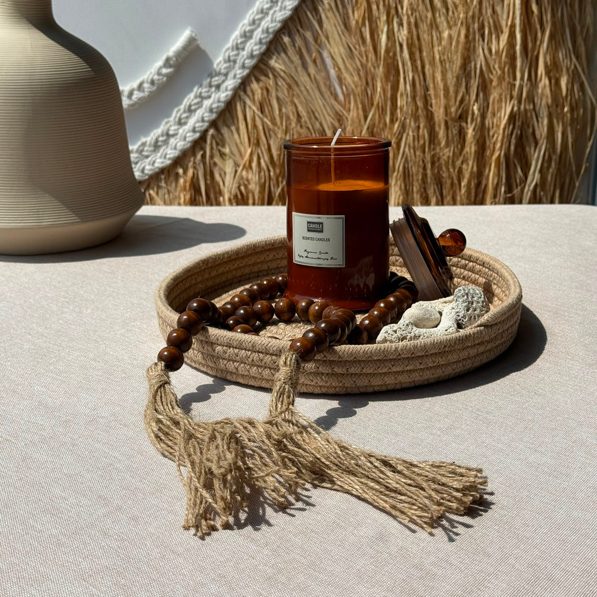 Handcrafted Natural Wood Bead Garland Collection