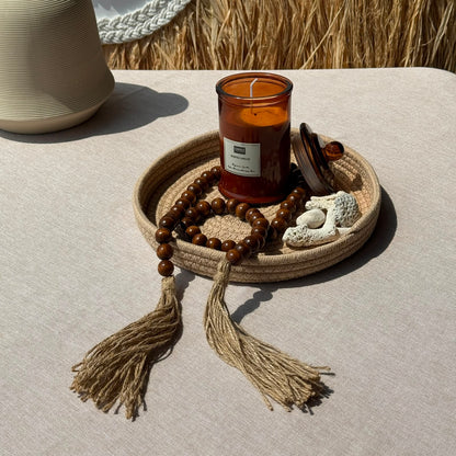 Handcrafted Natural Wood Bead Garland Collection