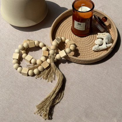 Handcrafted Natural Wood Bead Garland Collection