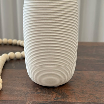 3-Piece Ribbed Ceramic Vase Collection