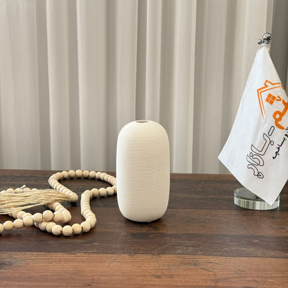3-Piece Ribbed Ceramic Vase Collection