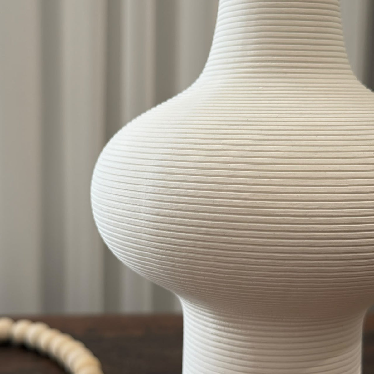 3-Piece Ribbed Ceramic Vase Collection