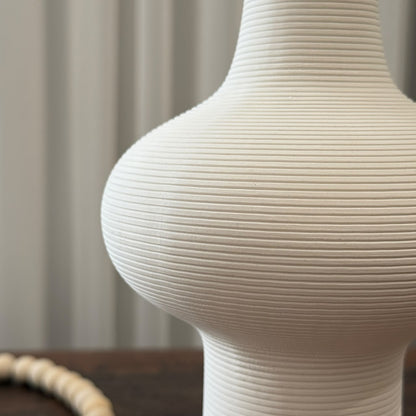 3-Piece Ribbed Ceramic Vase Collection