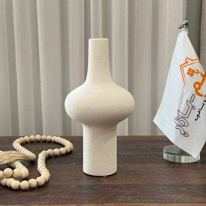 3-Piece Ribbed Ceramic Vase Collection