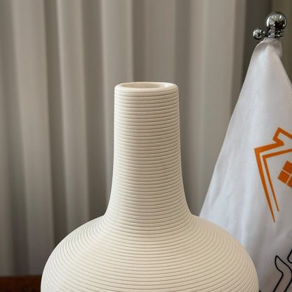 3-Piece Ribbed Ceramic Vase Collection