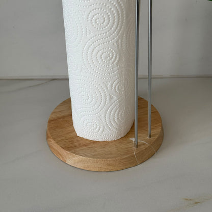 Modern Countertop Table Napkin Holder with Wood Accents
