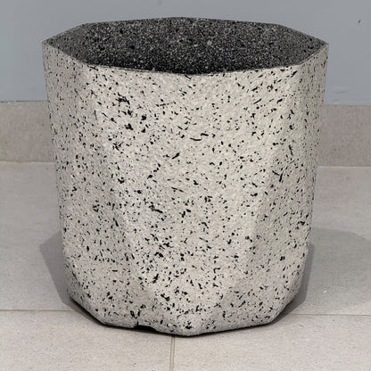 Modern Geometric Terrazzo-Effect Planters