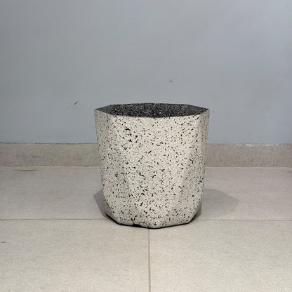 Modern Geometric Terrazzo-Effect Planters