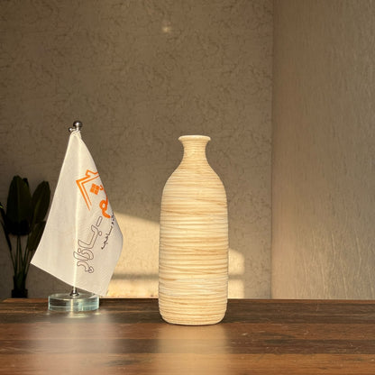 Minimalist Textured Ceramic Bottle Vases