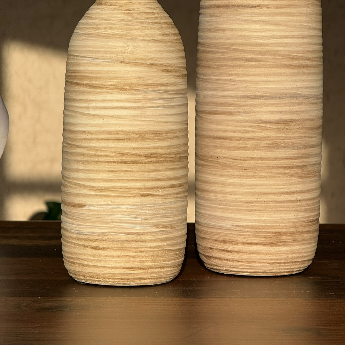 Minimalist Textured Ceramic Bottle Vases