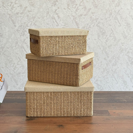 Woven Storage Box Set – 3 PCS