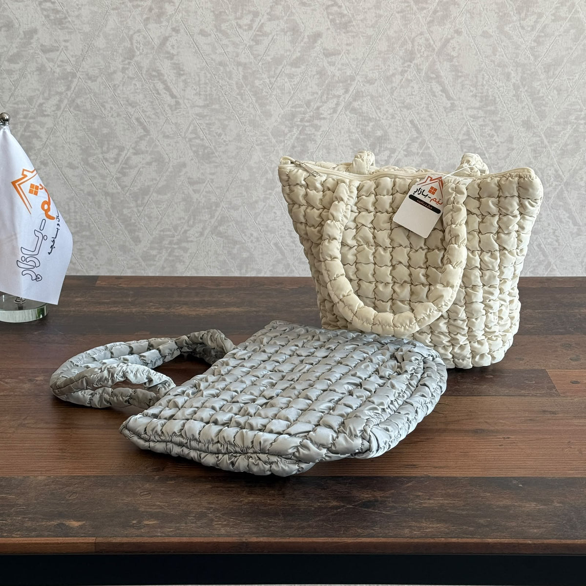 Insulated Puffer Thermal Lunch Bag – Trendy Quilted Food Tote Container