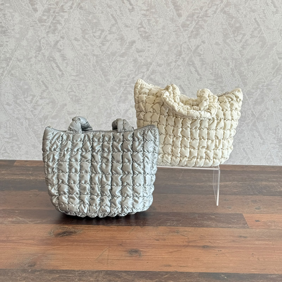 Insulated Puffer Thermal Lunch Bag – Trendy Quilted Food Tote Container