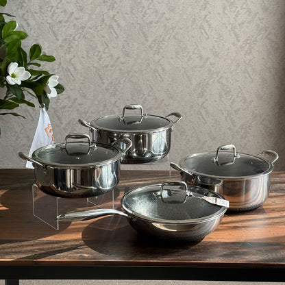 Premium Honeycomb Tri-Ply Stainless Steel Cookware Collection