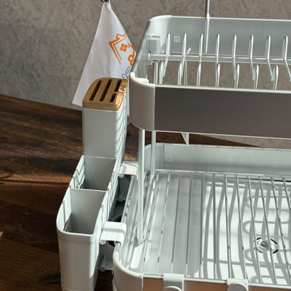 Two-Tier Multifunctional Dish Drying Rack