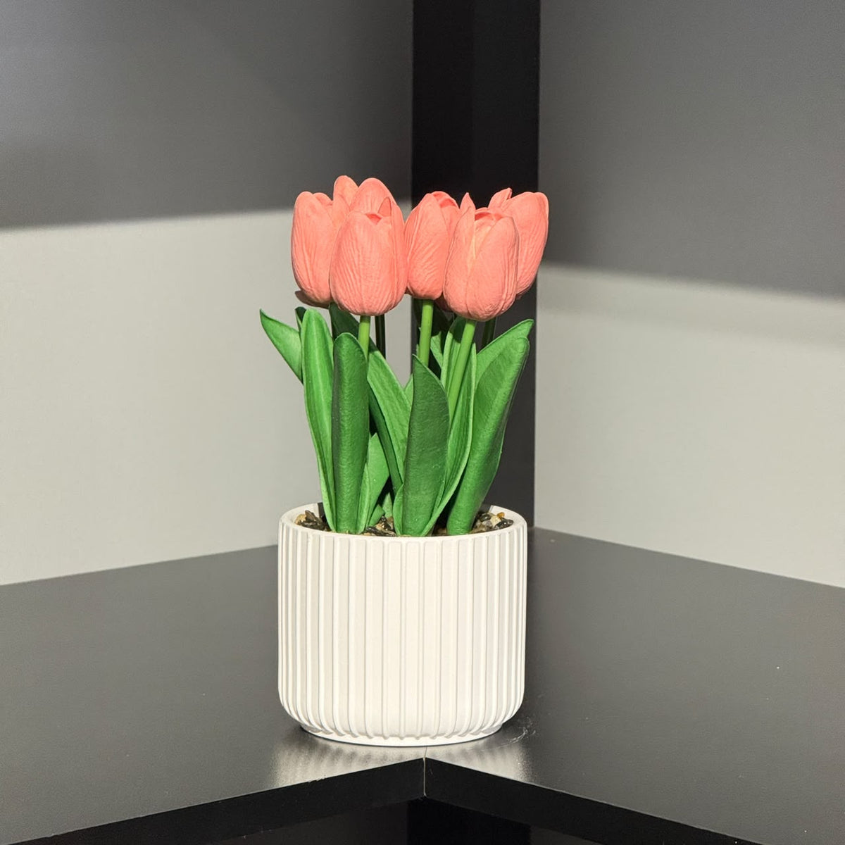 Artificial Tulip Flower in Decorative Pot