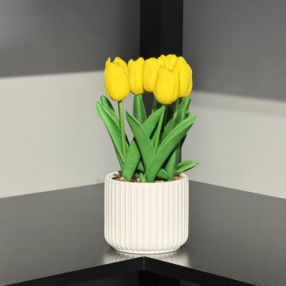 Artificial Tulip Flower in Decorative Pot