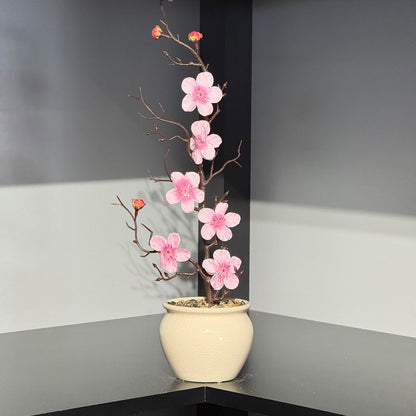 Artificial Blossom Flower in Decorative Pot