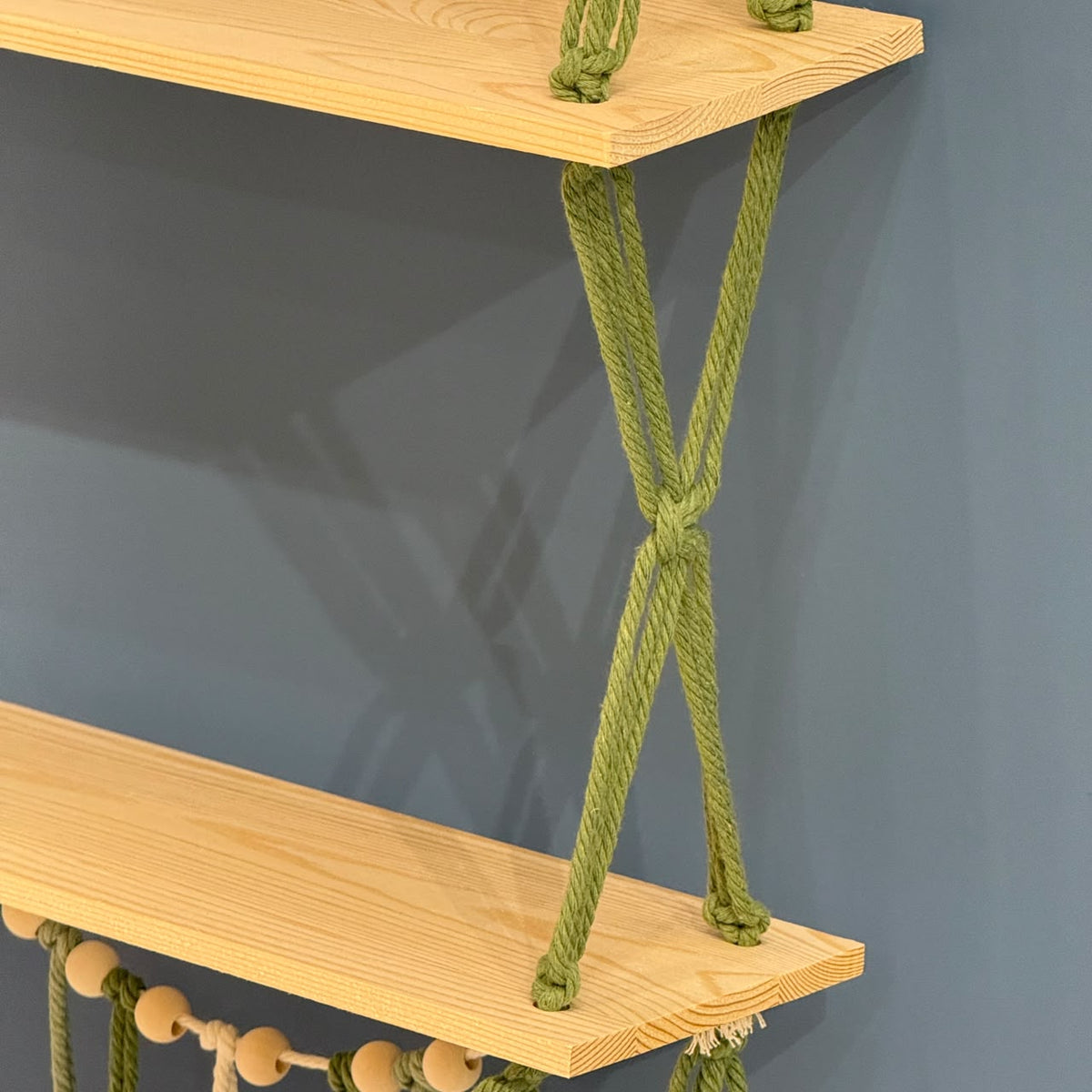 3-Tier Macrame Wall Hanging Shelf