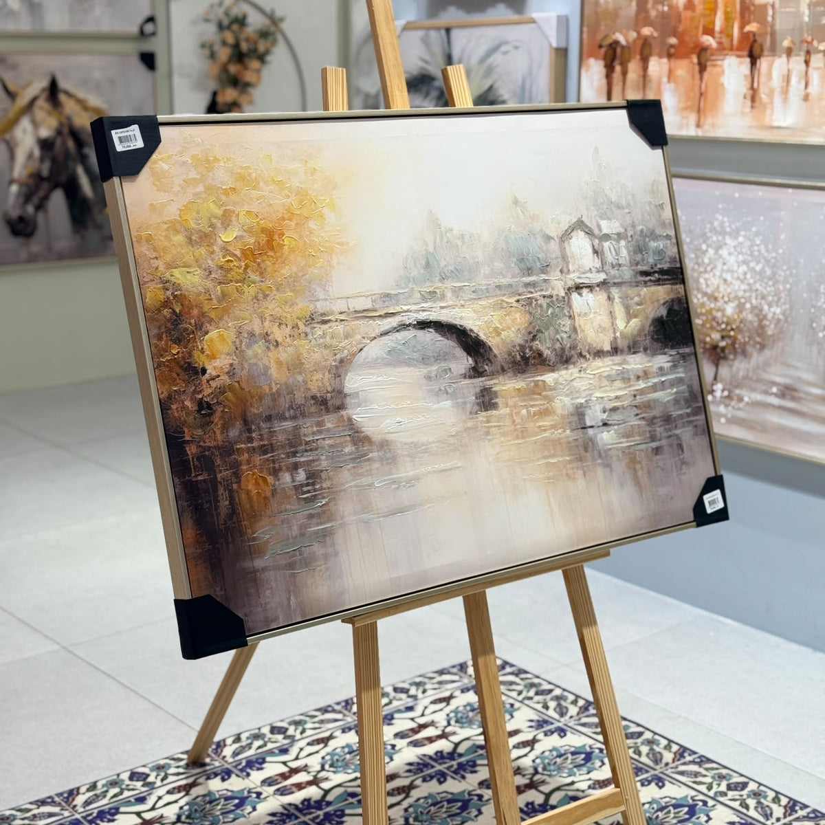 Golden River Stone Bridge Wall Art