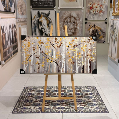 Autumn Golden Trees Heavy Textured Wall Art