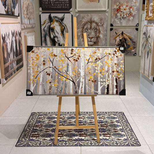 Autumn Golden Trees Heavy Textured Wall Art