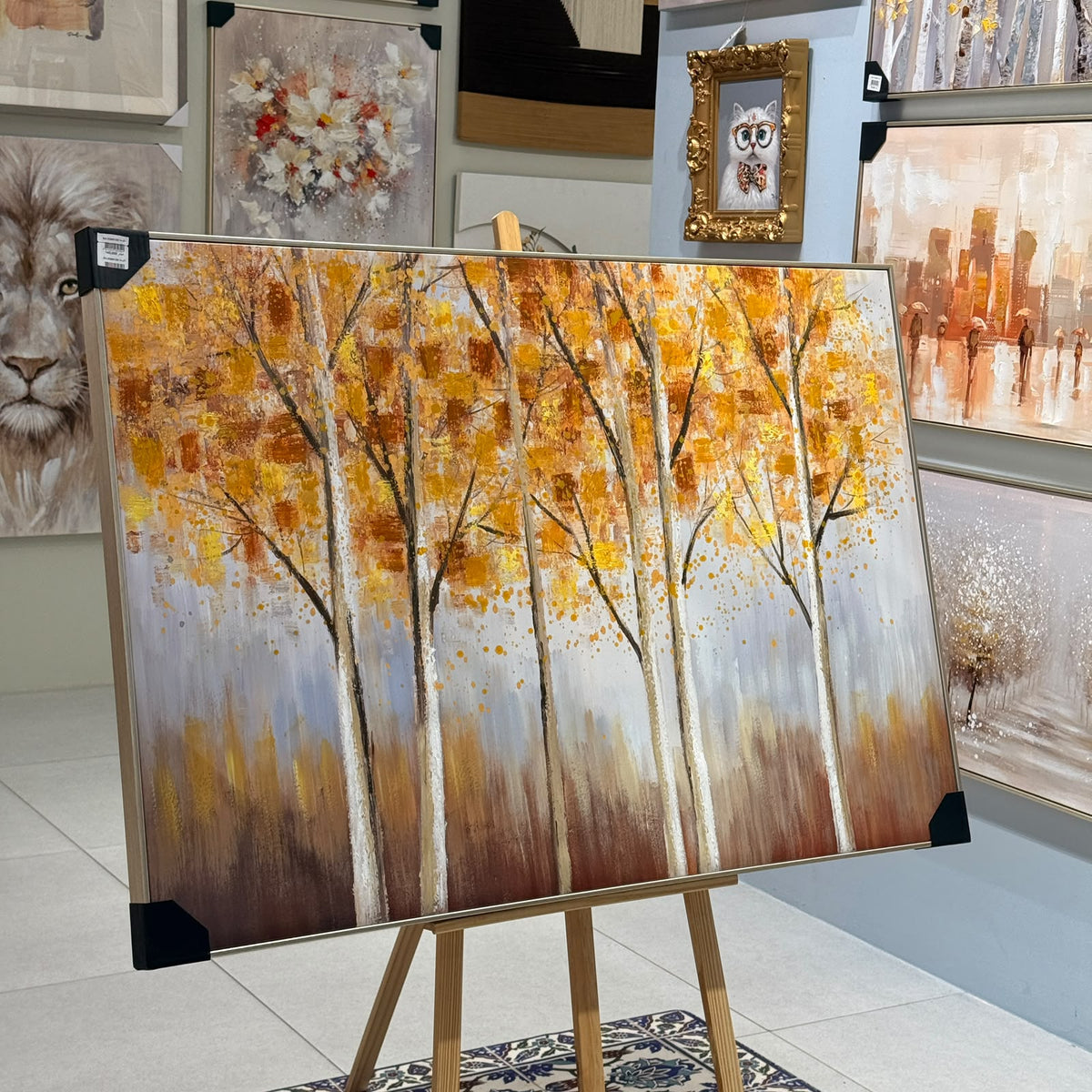 Autumn Trees Heavy Textured Canvas Wall Art