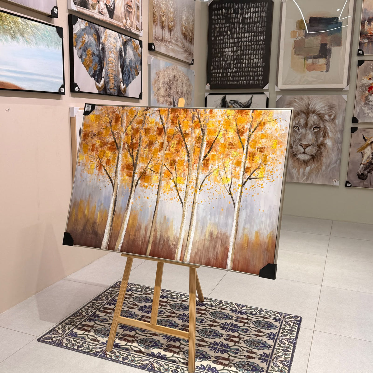 Autumn Trees Heavy Textured Canvas Wall Art