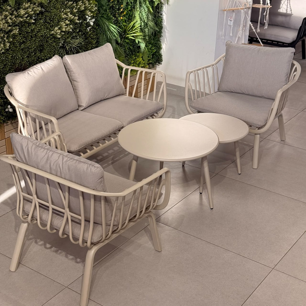 Durable Modern Garden Seating Set - Beige