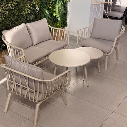 Durable Modern Garden Seating Set - Beige