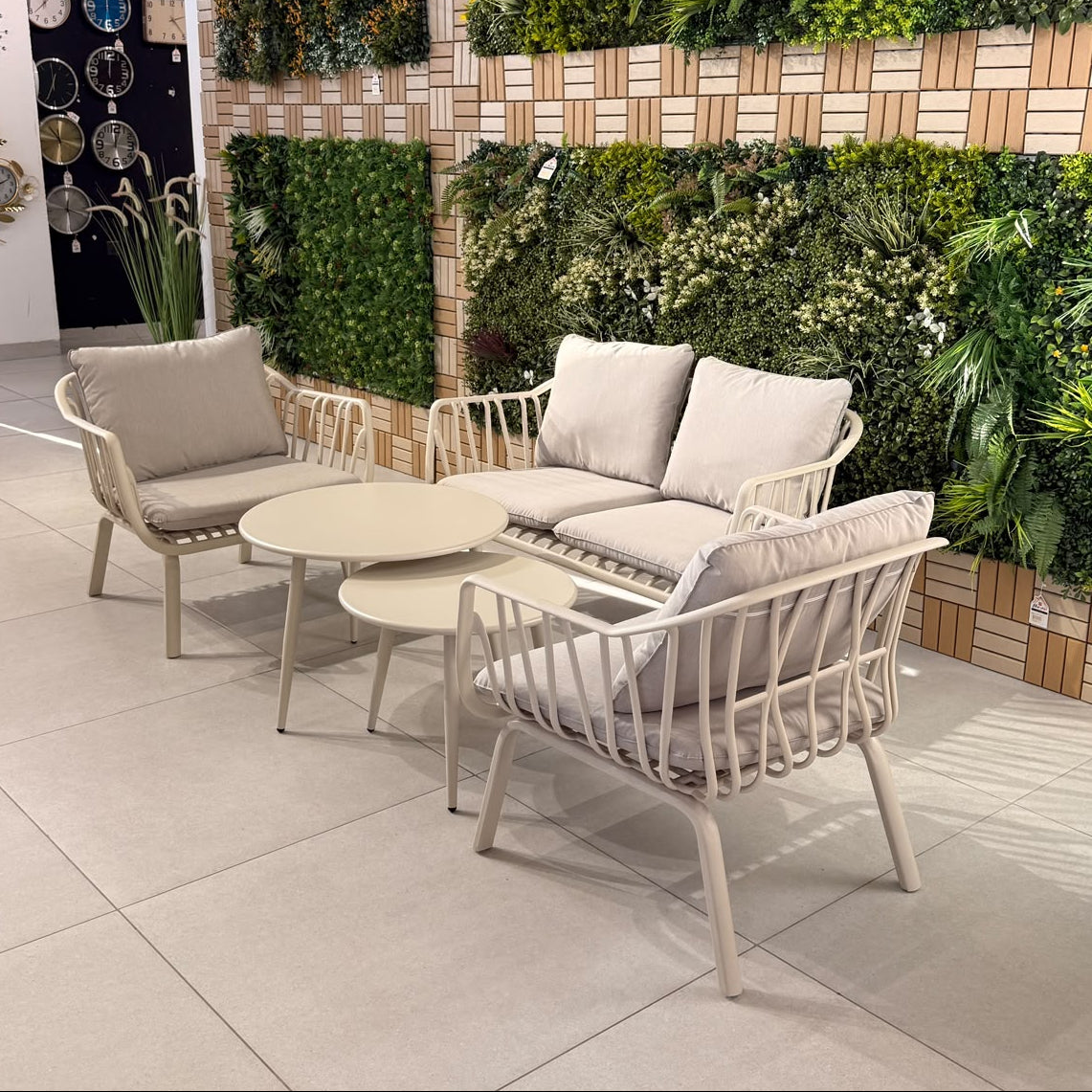 Durable Modern Garden Seating Set - Beige
