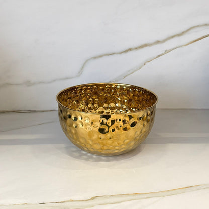 وعاء مطروق هالة ذهبية