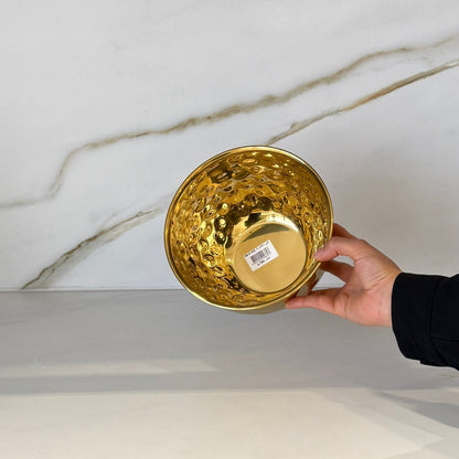 وعاء مطروق هالة ذهبية